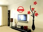 Flower Decal 3d Mirror Wall Sticker Diy Removable Art Mural Home Room Decor