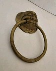 Vtg 1970s Large Brass Metal Chinoiserie China Dragon Foo Dog Door Knocker 