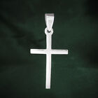 Plain   Simple Cross Pendant In 925 Sterling Silver - Add Your Own Chain 