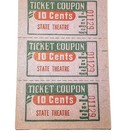 Vintage 1930 s State Theatre Denver Colorado 10 Cent Movie Tickets Coupon Book
