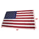 10x15 Embroidered Sewn U s  Usa American 50 Star Premium Nylon Flag W  Clips
