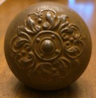 Antique Cast Iron Bronze Victorian Door Knob Ornate Scrolling Penn Or Corbin  