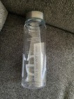Ag1 Shaker 12 Oz Clear Plastic Bpa-free Bottle W  Silver Screw-on Lid