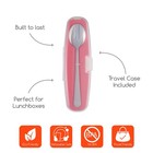 Din Din Smart Stainless Steel Spoon And Fork With Carrying Case  Utensil Set    