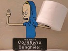 Cornholio Beavis And Butt-head Novelty Freestanding Toilet Paper Holder Blue