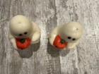   2 Vintage Halloween Ghost Candles Spooky Decor Party  Burning White Unused 4 5