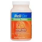 Relion Glucose Tablets  Orange Flavor  Fat-sodium-gluten-caffeine Free  50 Count