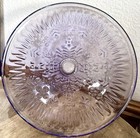 Glass Cake Stand Amethyst Pressed Glass Blue Lavender Tint 9   