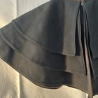 Antique Victorian Edwardian Child Cape Cloak 1900 Black 3 Ruffles Wool Shoulder