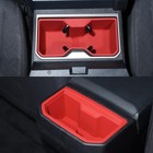 Center Console Cup Holder Inserts Compatible With Toyota Tacoma Front rear-red