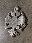 Antique Russian Imperial Silver Romanov Double Headed Eagle Pendant