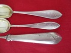  13  Pc  800 Silver Pastry Set Flatware  414 Grams  Etched Pattern