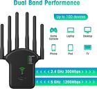 New 2024 Wifi Range Extender Amplifier Signal Booster 1200mbps Wireless Repeater