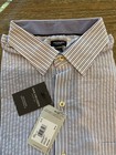 Van Heusen Men s Slim Fit Dress Shirt     Xl     Blue   White Pinstripe