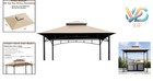 L-gz238pst-11 Fabric Canopy Replacement For Grill Gazebo Waterproof Uv Protec   