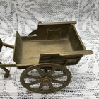 Vintage Solid Brass Horse   Cart Figure Mcm  Made In Italy 11  X 5 25  X 3 