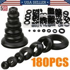 Rubber Grommet Firewall Hole Plug Electrical Wiring Gasket Assortment Kit 180pcs