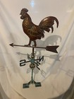 Large Handcrafted 3dimensional  Rooster Weathervane Copper Patina Finish