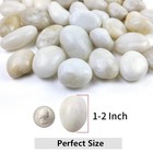 Yiszm 20lbs White River Rocks  1-2 Inch Natural Pebbles For 20 Pounds  