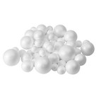 50 Pack Craft Foam Balls  5 Sizes 1-2 4 Inches   White 5sizes 50pcs 