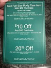 Bath And Body Works 20  Off Coupon  10 Off 40 And Free Body Care Item W  Pur 