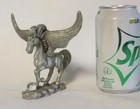 1987 Spoontiques Pewter Pegasus Winged Horse W  Crystal Figurine 4 5 8   X 5 1 4