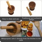 Jumbo Wooden Mortar And Pestle Set For Grinding Spices And Herbs Easy Clean