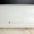 Vintage Brabantia White Metal   Chrome Roll Top Bread Box Belgium Countertop