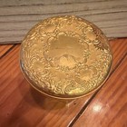 Towle Weighted Sterling Silver Vanity Powder Jar Mirror Faceted Glass 035
