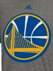 Golden State Warriors Adidas Grey Huge Preferred Logo Short Sleeve T Shirt