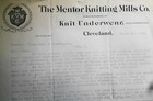1902 Mentor Knitting Mills  Cleveland  Promotional Letter - Ladies  Underwear