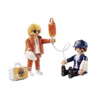 New   Sealed Playmobil 70823 Duopack Doctor And Police Officer 11 Pc Toy Playset