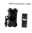 Pet Waste Bag Bone Shape Pet Dog Poop Bag Dispenser Carrier Holder Up Clean Bags