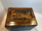 Antique Vintage Tea Crate With Lid Wooden Box Japan Asian Oriental