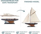 25  Wooden Sailboat Model Columbia America s Cup Ship Nautical Yacht Vintage Rus