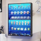 6-tier Display Cabinet With Adjustable Shelves  Wall Mount Showcase With Lights