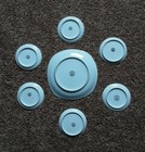 6 Altenkunstadt Pottery West Germany Porcelain Coasters With 7  Plate Cities