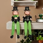 Set Of 2 Resin Leprechaun Figurine Decorations - St Patrick s Day