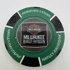 Milwaukee Harley Davidson Poker Chip Green Black Milwaukee  Wisconsin