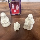 Dickson Vtg 3 Piece Nativity Set Bisque Porcelain Figures Mary Joseph Baby