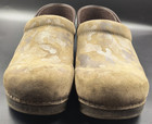 8921 Dansko Womens Professional Suede Camo Clog Slip On Brown Size 10 5