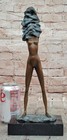 Art Decor Sculpture Modern Abstract 100  Solid Woman Bronze Statue