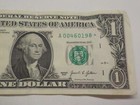 1  Dollar Bill Star Note Low Serial   Run Size 640k Error Offset Cut A00460198 