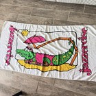 Vintage Jazzercise Beach Towel With A Graphic Of An Alligator