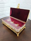 Reliquary Box Orthodox Christian Red Velvet 8 66  For 3 Hole