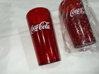Red Textured Plastic Tumbler Coca Cola  Cups 20 Oz Restaurant Style - Two