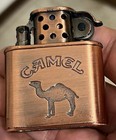 Vintage 1996 New Unused Camel Flip-top Cigarette Lighter Brushed Copper Joe Free
