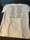 Paul Simon 2016 Tour T Shirt White   Garfunkle Edie Brickell Med Folk Pop Singer