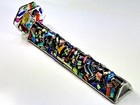 Goldsmith Kaleidoscope 9  Playful Abstract Dichroic Fused Stained Glass  2 Disks
