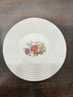 Mccoy Ceramic Hot Plate Trivets Round White Veggie Design  1052 Set Of 2 Vintage